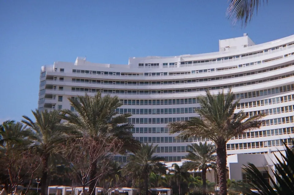 Fontainebleau Miami Beach exterior; older photograph, confirm current appearance
